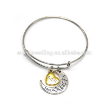 Adorno ajustable exquisito del brazalete para el infinity del padre luna infinity corazón pulsera